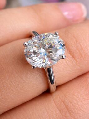 Classic Solitaire Round CZ Engagement Ring - Silver
